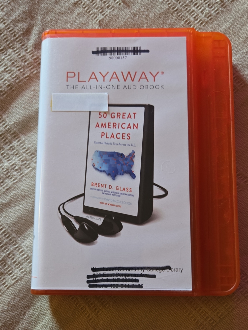 Playaway Audiobook - 50 Great American Places